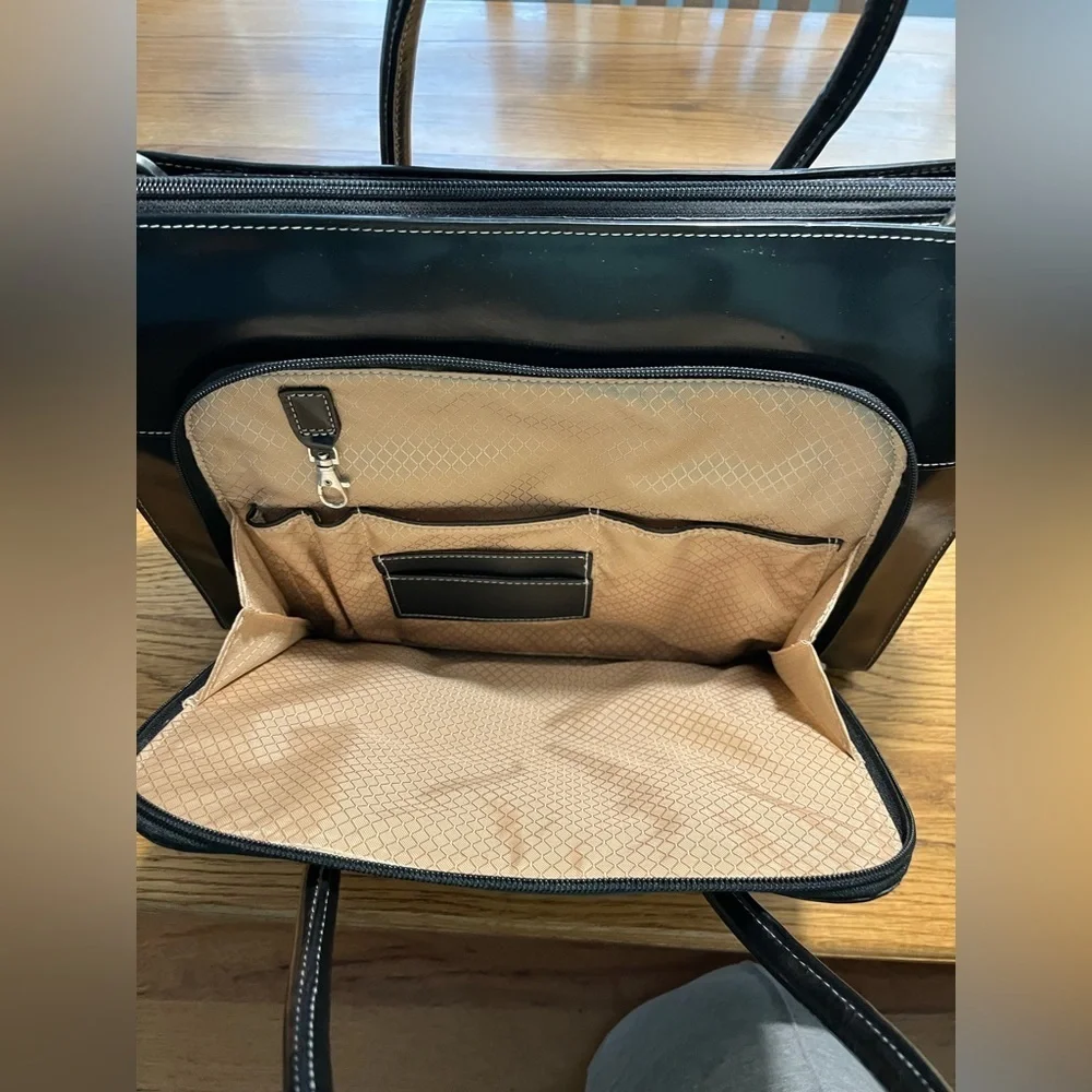 Mcklein Black Laptop Briefcase W/Removable Sleeve & shoulder strap